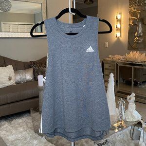 Adidas Primegreen AeroReady Grey & White Workout Tank Medium